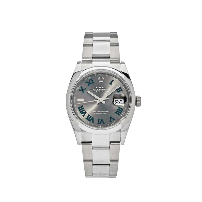 Rolex Datejust 126200 'Wimbledon' Stainless Steel Slate Dial (2021)