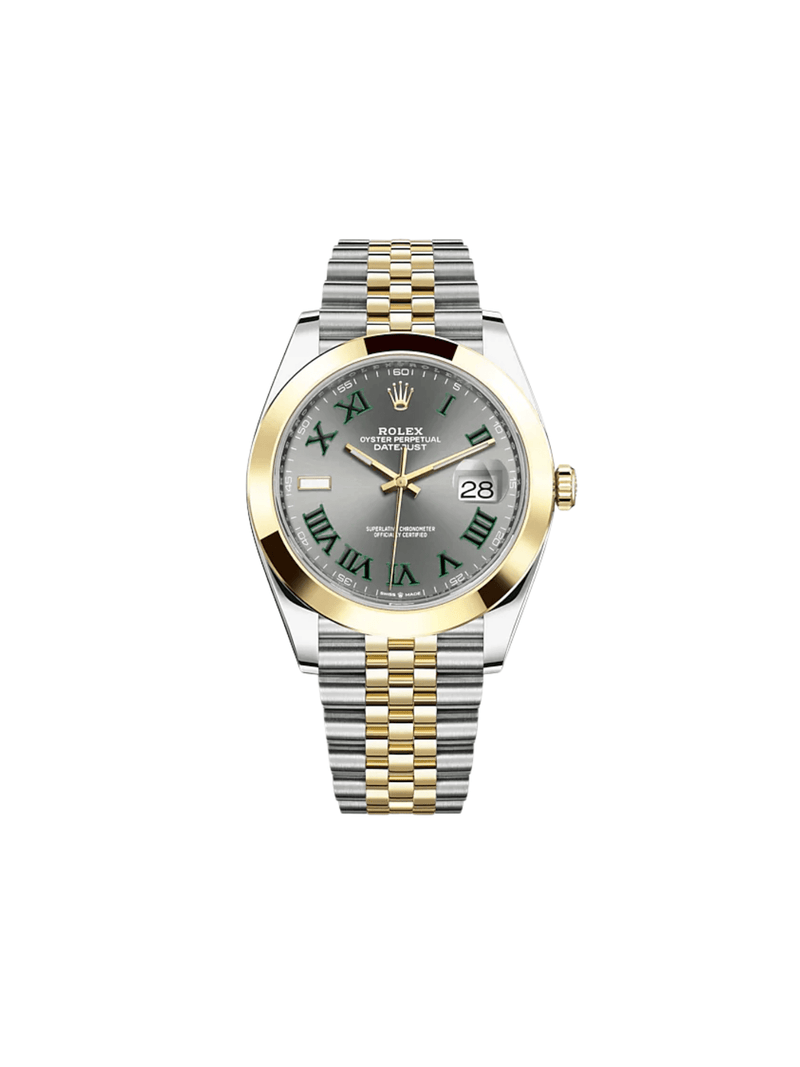 Rolex Datejust 126303 'Wimbledon' Yellow Gold Stainless Steel Slate Dial