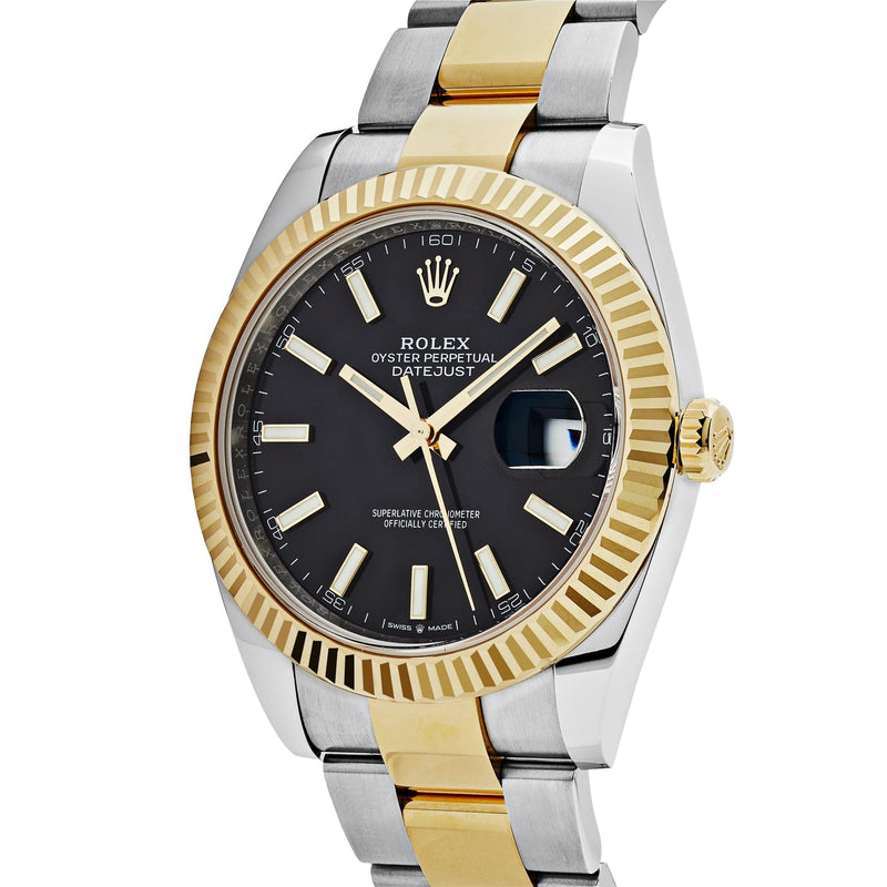 Rolex Datejust 126333 Yellow Gold /  Stainless Steel  Black Dial Oyster