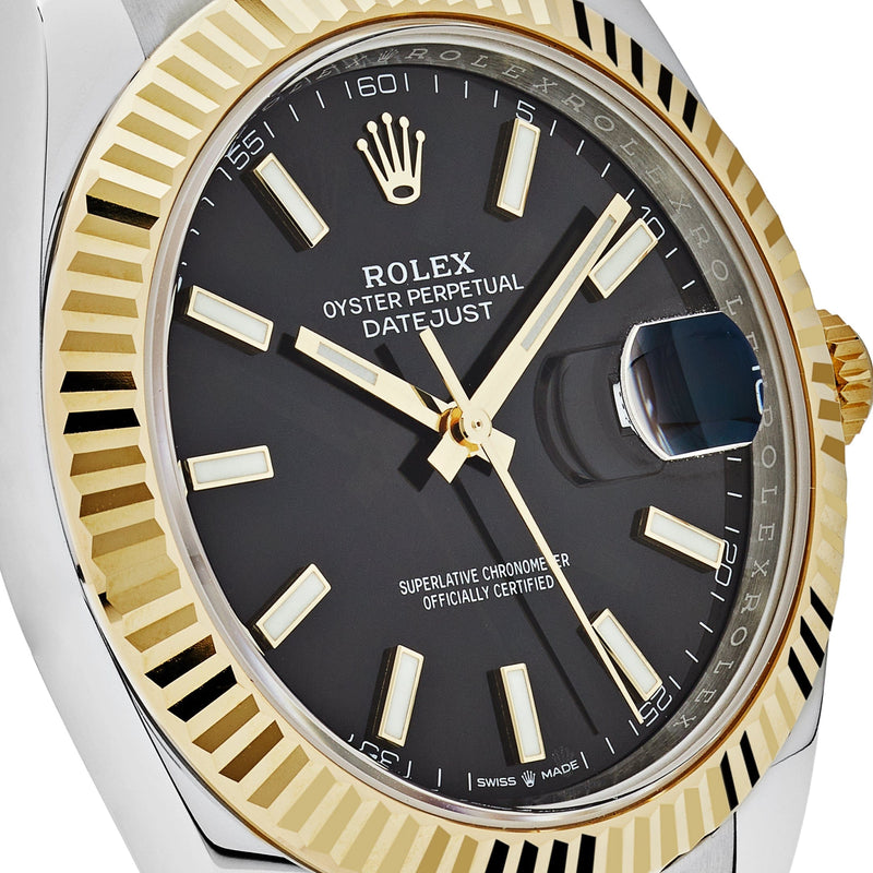 Rolex Datejust 126333 Yellow Gold /  Stainless Steel  Black Dial Oyster
