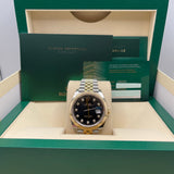 Rolex Datejust 126333 Yellow Gold & Stainless Steel Black Diamond Dial Jubilee