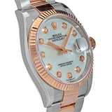Rolex Datejust 126231 Rose Gold Stainless Steel Mother of Pearl Diamond Dial