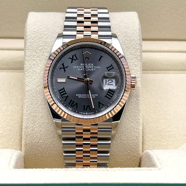 Rolex Datejust 126231 'Wimbledon' Stainless Steel Rose Gold Slate Dial