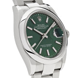Rolex Datejust 126200 Stainless Steel Green Dial Oyster