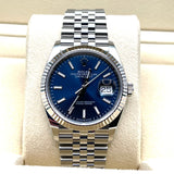 Rolex Datejust 126234 White Gold Stainless Steel Blue Dial Jubilee