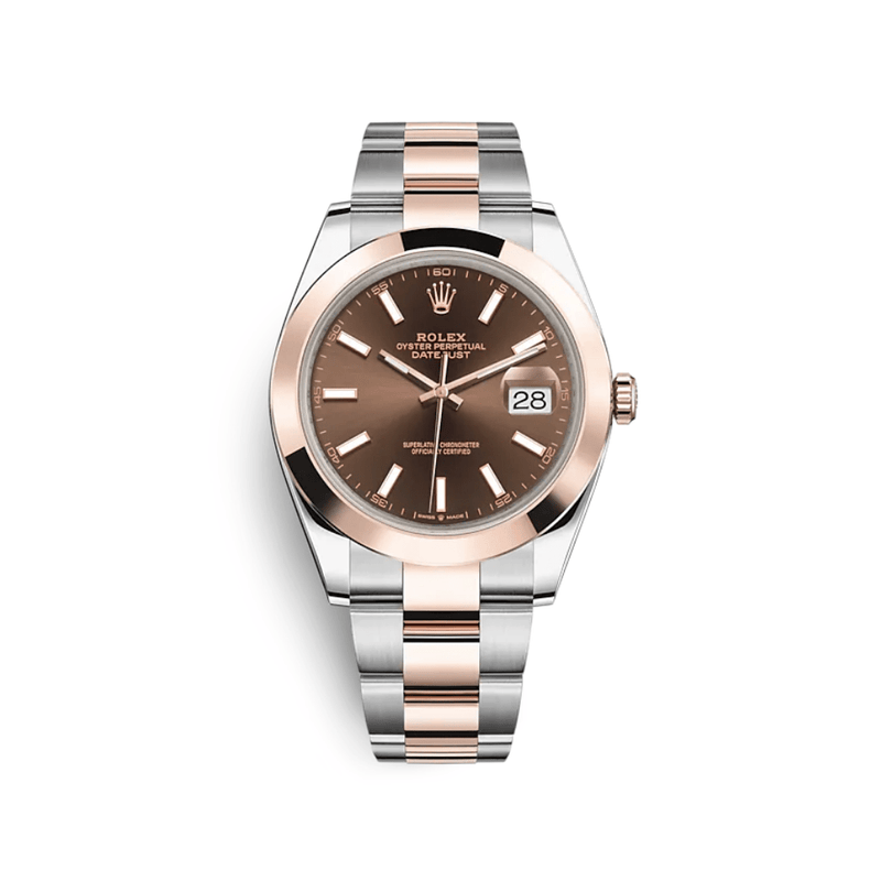 Rolex Datejust 126301 Stainless Steel Rose Gold Chocolate Dial