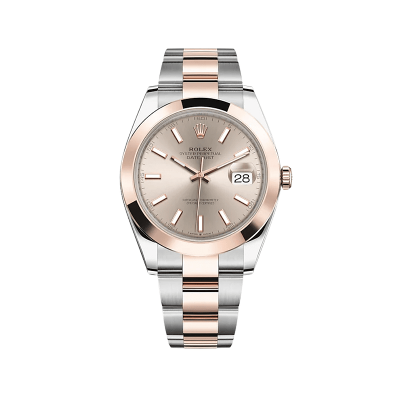 Rolex Datejust 126301 Stainless Steel Rose Gold Sundust Dial
