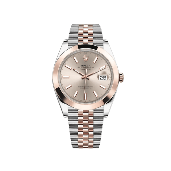 Rolex Datejust 126301 Stainless Steel Rose Gold Sundust Dial Jubilee