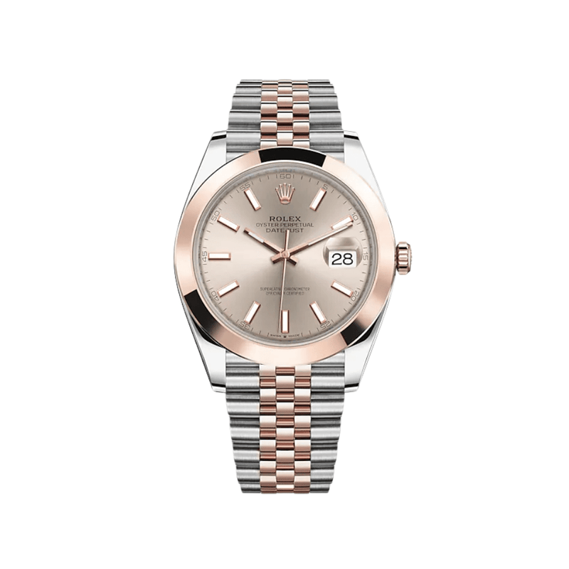 Rolex Datejust 126301 Stainless Steel Rose Gold Sundust Dial Jubilee