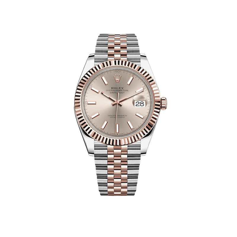 Rolex Datejust 126331 Stainless Steel Rose Gold Sundust Dial Jubilee
