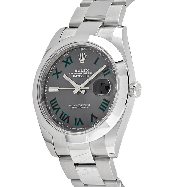 Rolex Datejust 126300 'Wimbledon' Stainless Steel Slate Dial Jubilee