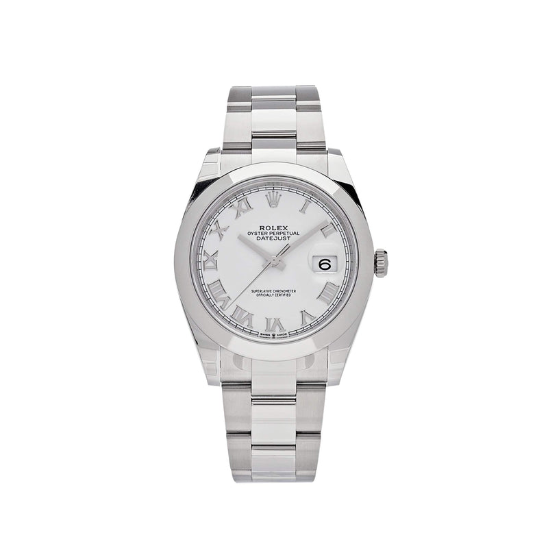 Rolex Datejust 126300 Stainless Steel White Roman Dial Oyster