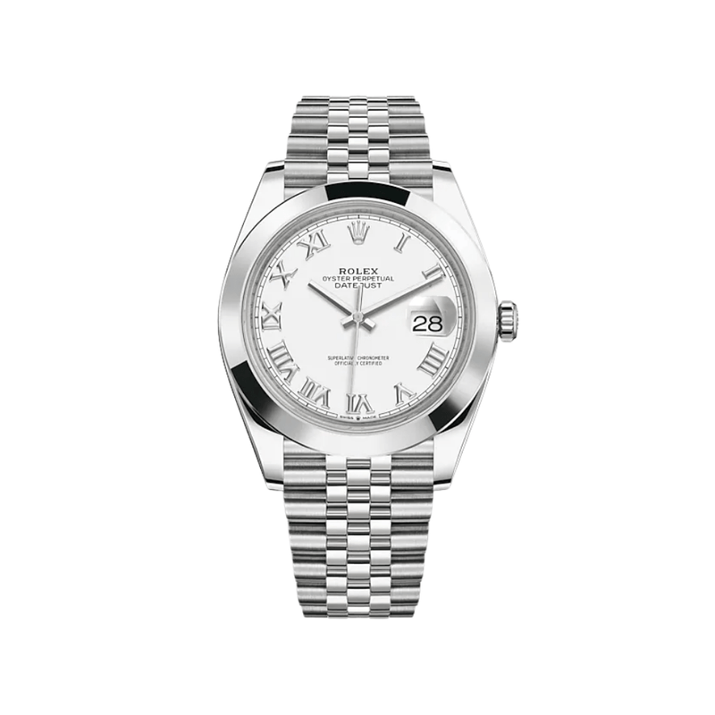 Rolex Datejust 126300 Stainless Steel White Roman Dial Jubilee