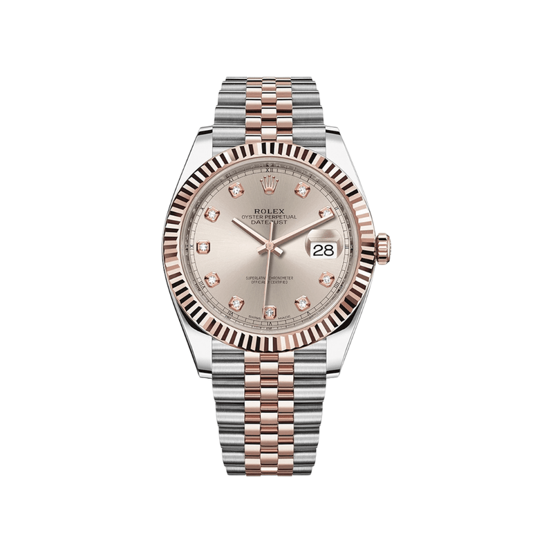 Rolex Datejust 126331 Stainless Steel Rose Gold Sundust Diamond Dial Jubilee