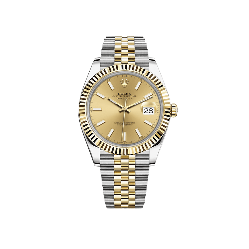 Rolex Datejust 126333 Yellow Gold Stainless Steel Champagne Dial Jubilee