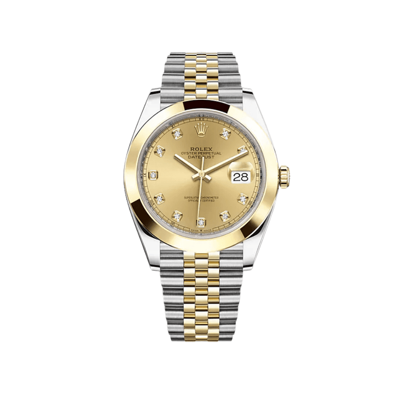 Rolex Datejust 126303 Stainless Steel Yellow Gold Champagne Diamond Dial Jubilee