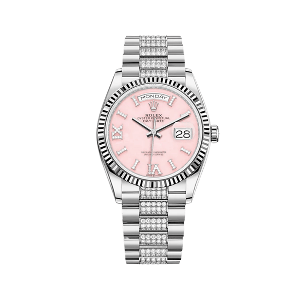 Rolex Day-Date 128239 White Gold Pink Diamond Dial