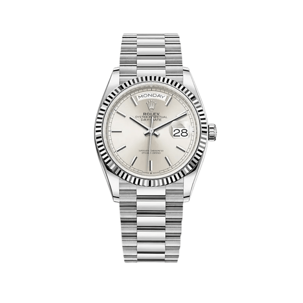 Rolex Day-Date 128239 White Gold Silver Dial