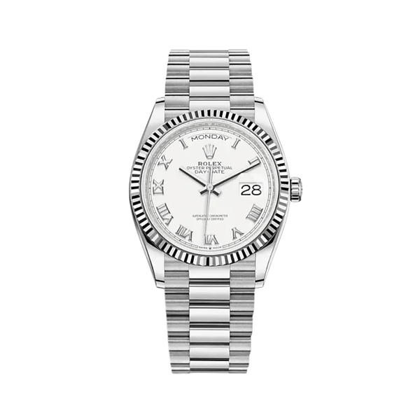 Rolex Day-Date 128239 White Gold White Dial