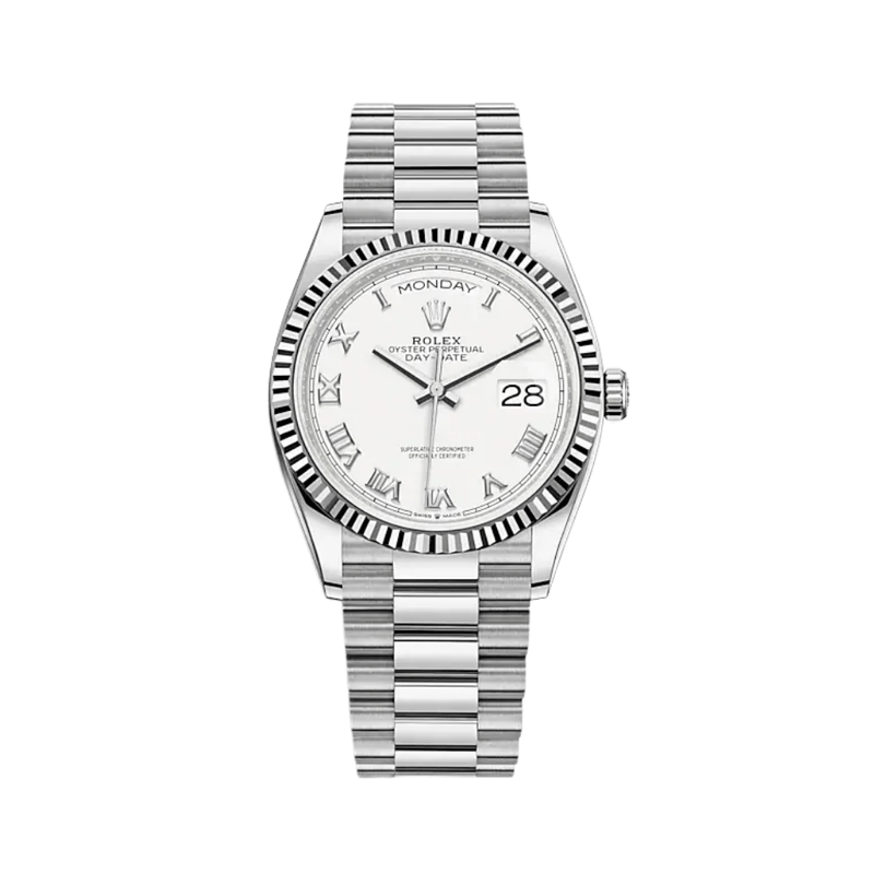 Rolex Day-Date 128239 White Gold White Dial