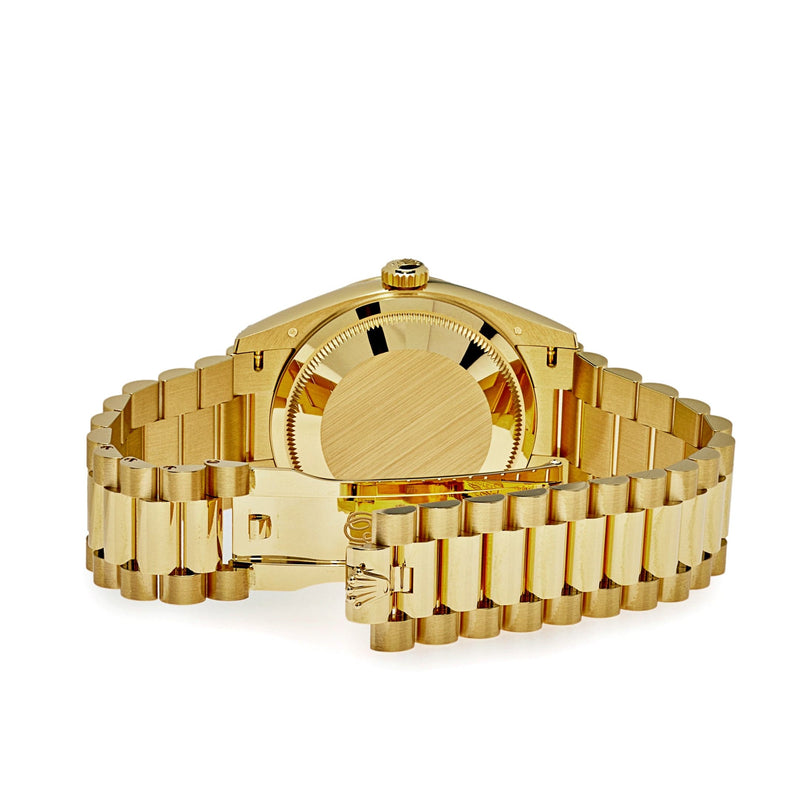 Rolex Day-Date 128238 Yellow Gold Green Malachite Roman Diamond Dial