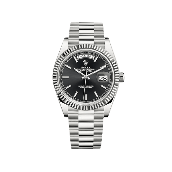 Rolex Day-Date 228239 White Gold Black Dial