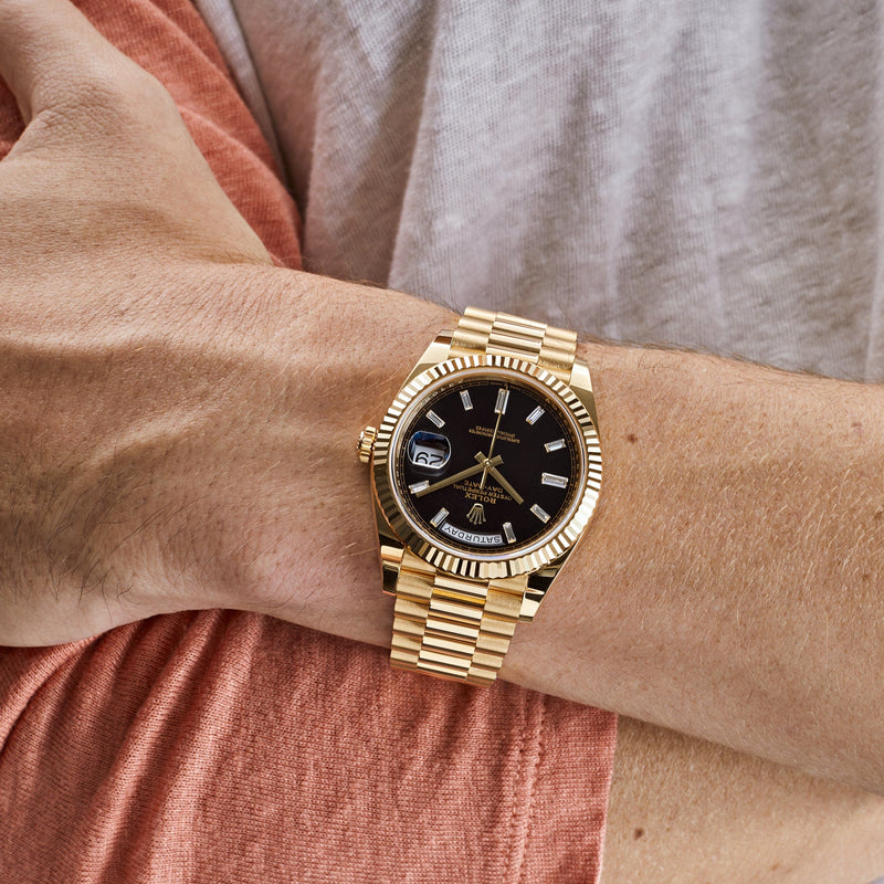 Rolex Day-Date 228238 Yellow Gold Black Diamond Dial (2022)