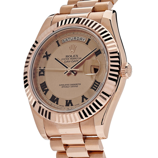 Rolex Day-Date 218235 Rose Gold Pink Dial