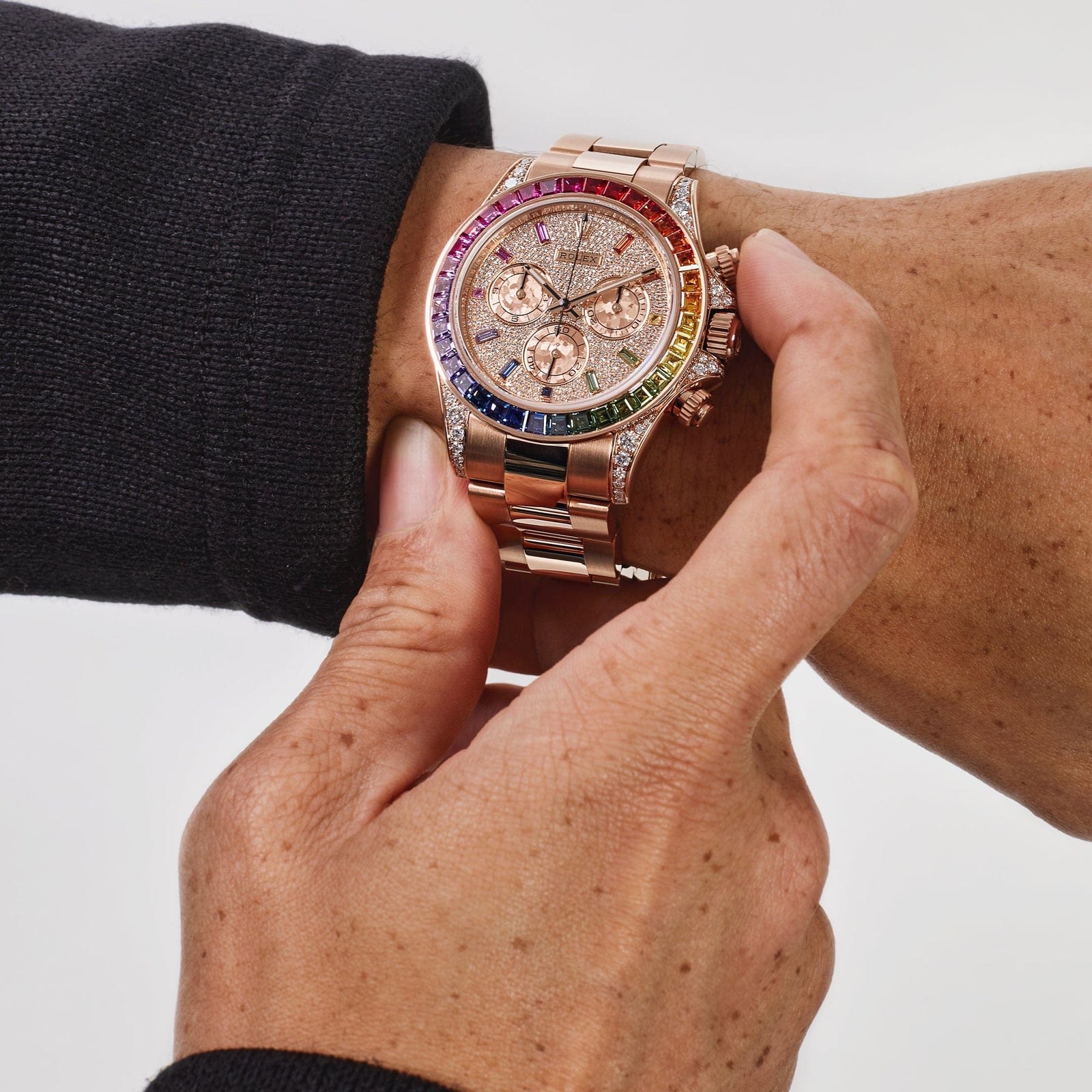 Rolex Daytona 116595RBOW 'Rainbow' Rose Gold Pave Diamond Dial