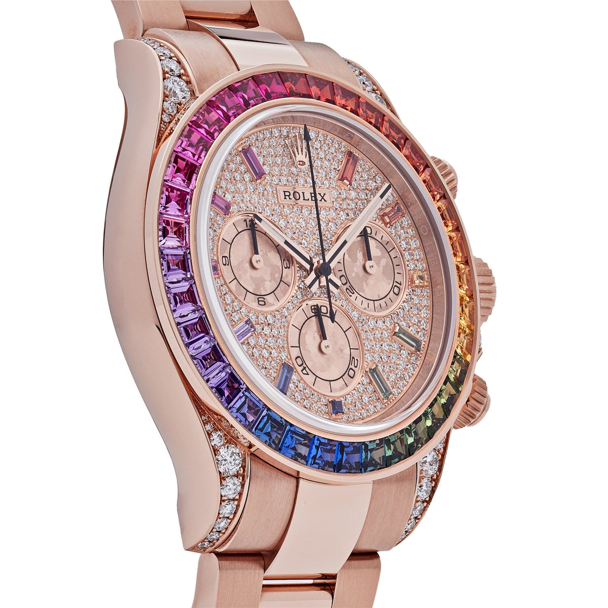 Rolex Daytona 116595RBOW 'Rainbow' Rose Gold Pave Diamond Dial Sapphire Bezel (2021)