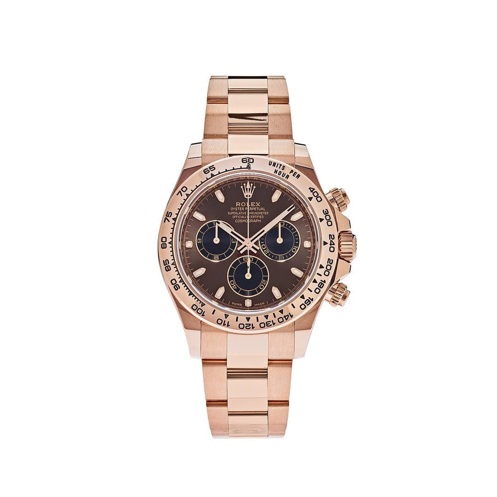 Rolex Daytona 116505 Rose Gold Chocolate Brown Dial – Mavani & Co