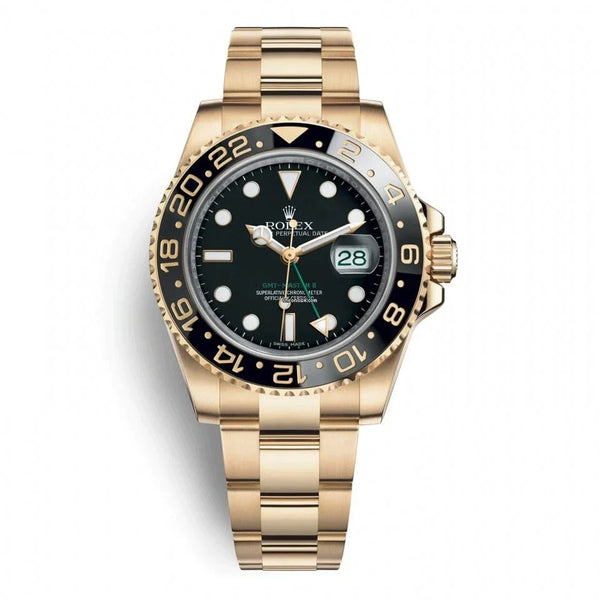 Rolex GMT-Master II 116718LN Yellow Gold Black Dial