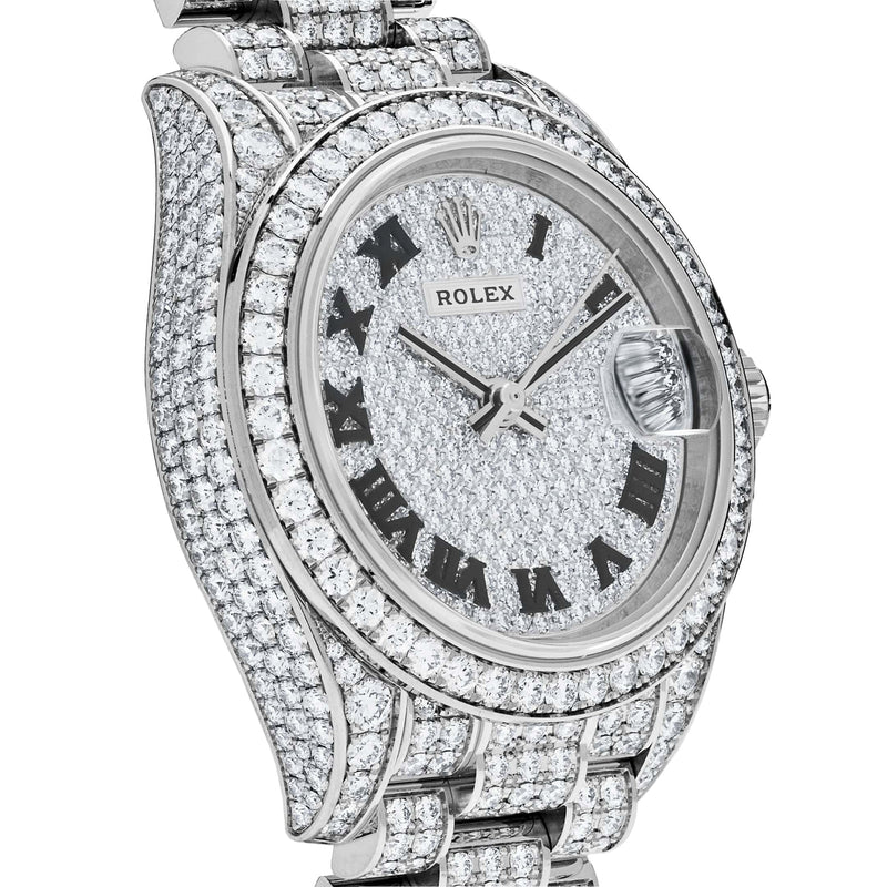 Rolex Datejust 279459RBR 'Ladies' White Gold Pave Set Diamonds