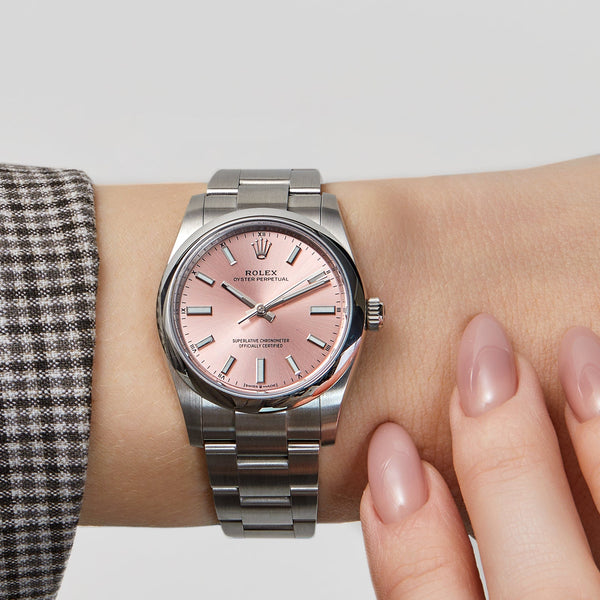 Rolex Oyster Perpetual 124200 Stainless Steel Pink Dial (2023)