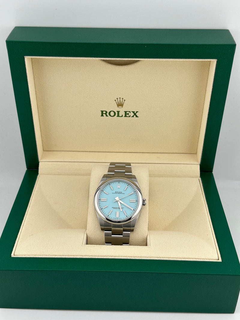 Rolex Oyster Perpetual 124300 Stainless Steel "Tiffany Blue" Turquoise Dial (2021)