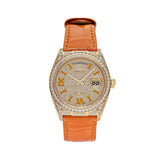 Rolex Oyster Perpetual Day Date 128158RBR Yellow Gold Diamond Set