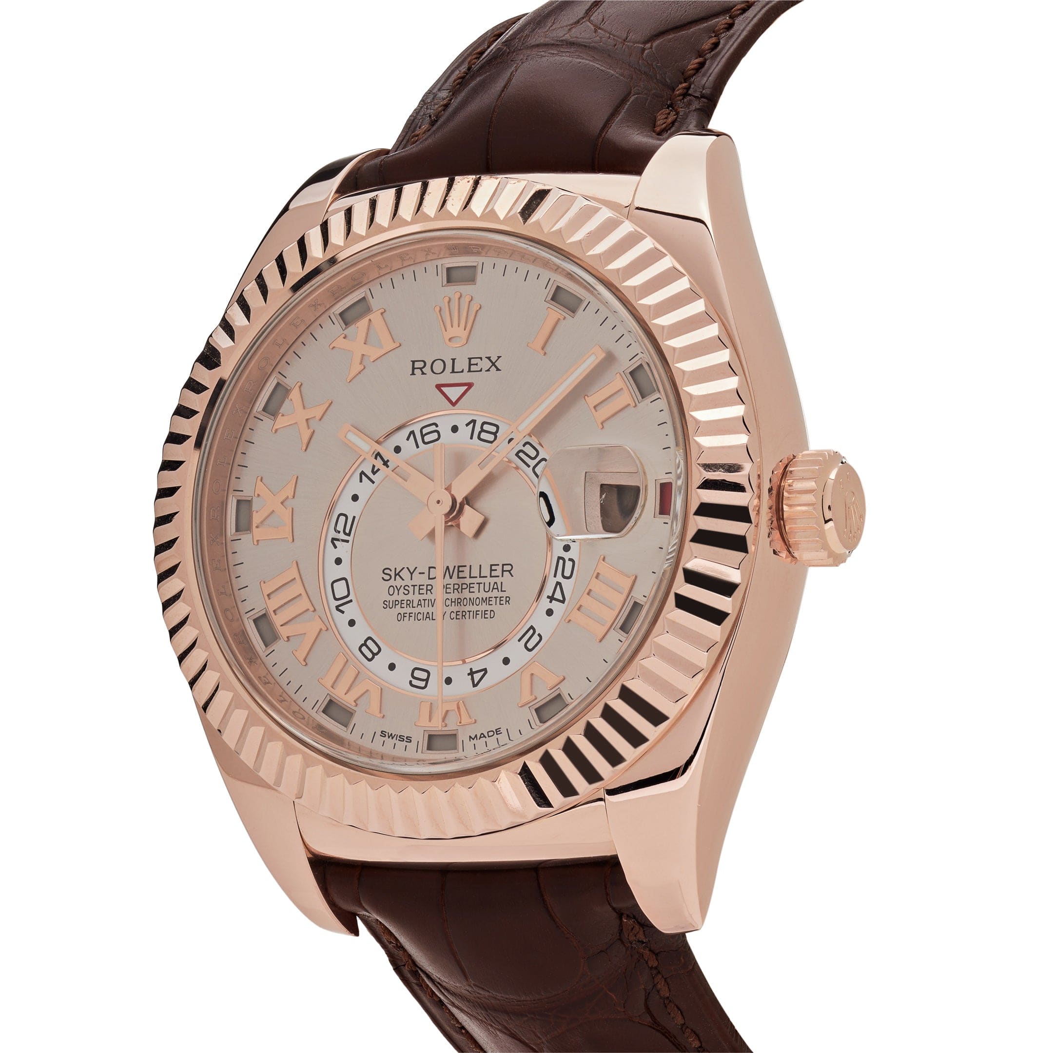 Rolex Sky-Dweller 326135 Rose Gold Sundust Dial (2016) – Mavani & Co