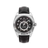 Rolex Sky-Dweller 326139 White Gold Black Dial Leather Strap