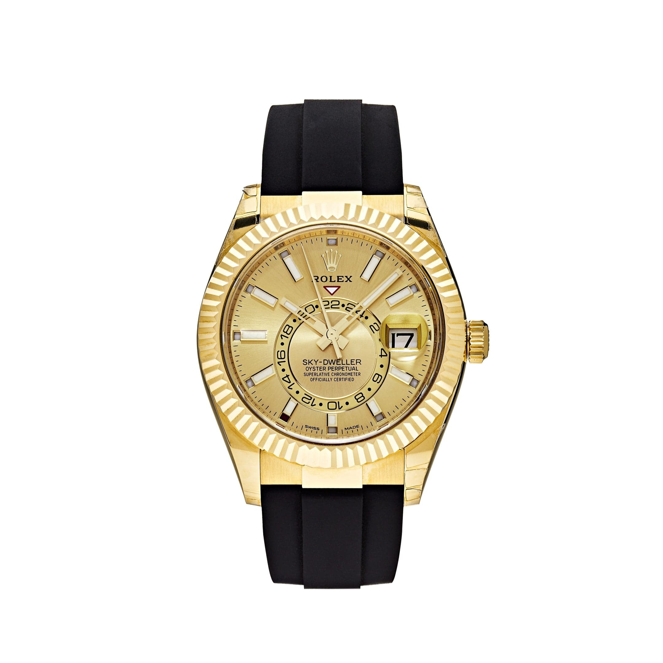 Rolex Sky-Dweller 326238 Yellow Gold Champagne Dial – Mavani & Co