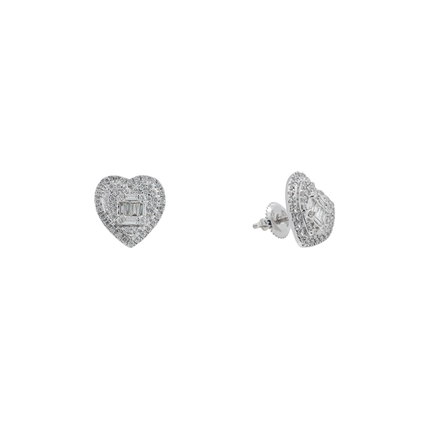Diamond Heart Earings