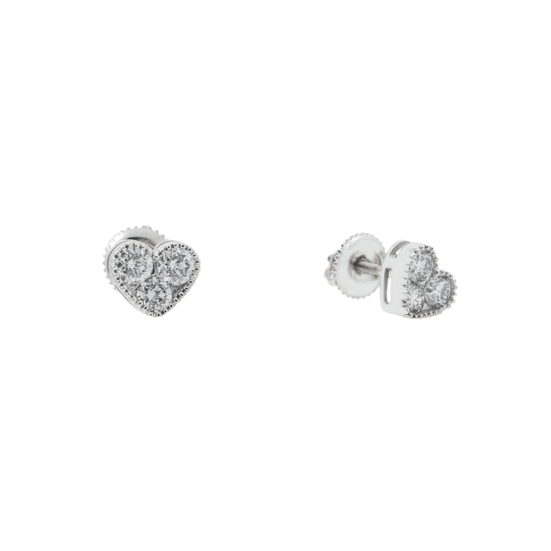 Diamond Heart Earrings