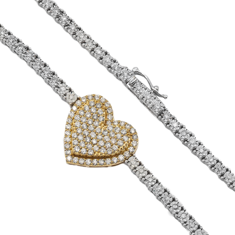 Diamond Heart Tennis Choker