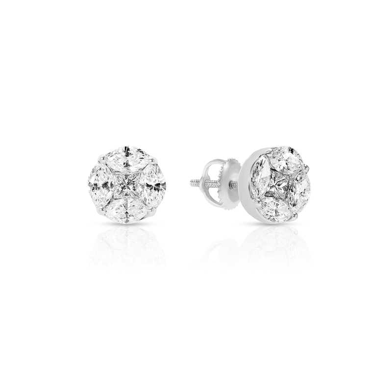 Marquise & Princess Cut Earrings