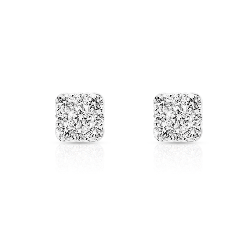 Diamond Cluster Earrings